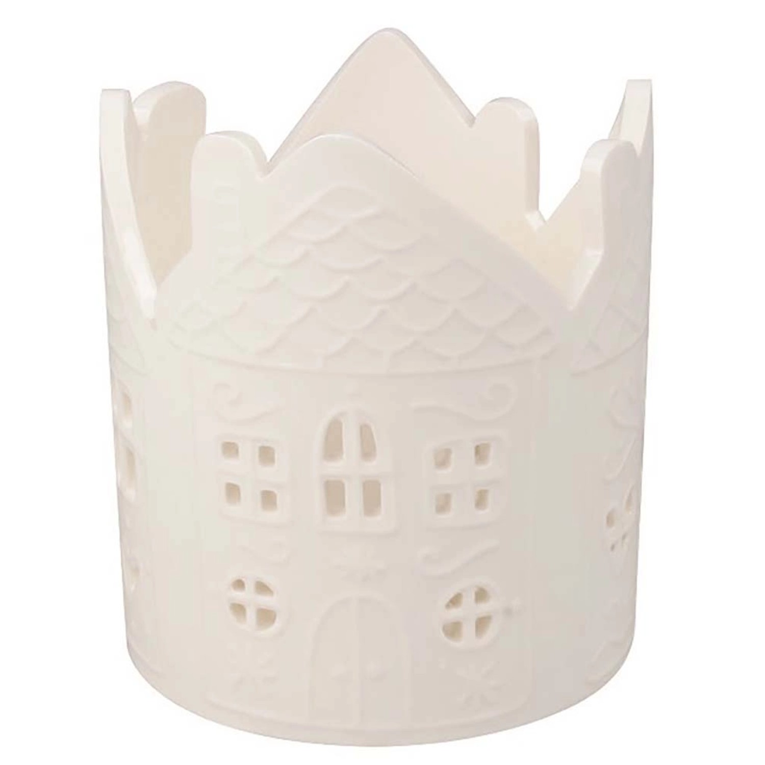 Svícen s domky porcelánový 10 x 11 x 10 cm Anděl Přerov s.r.o.