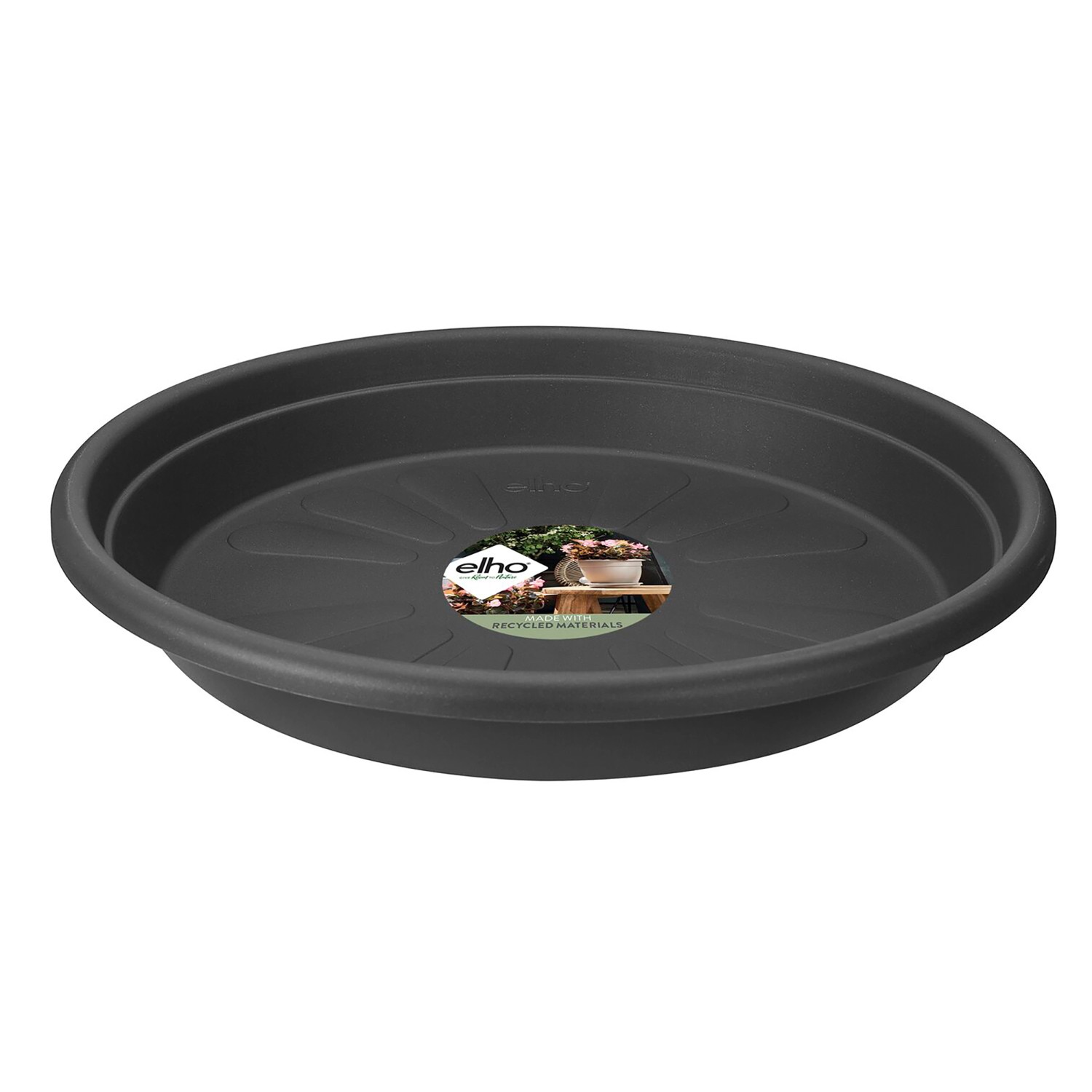 Elho Univerzální miska pod květináč Round, antracitová, pr. 25 x 4 cm
