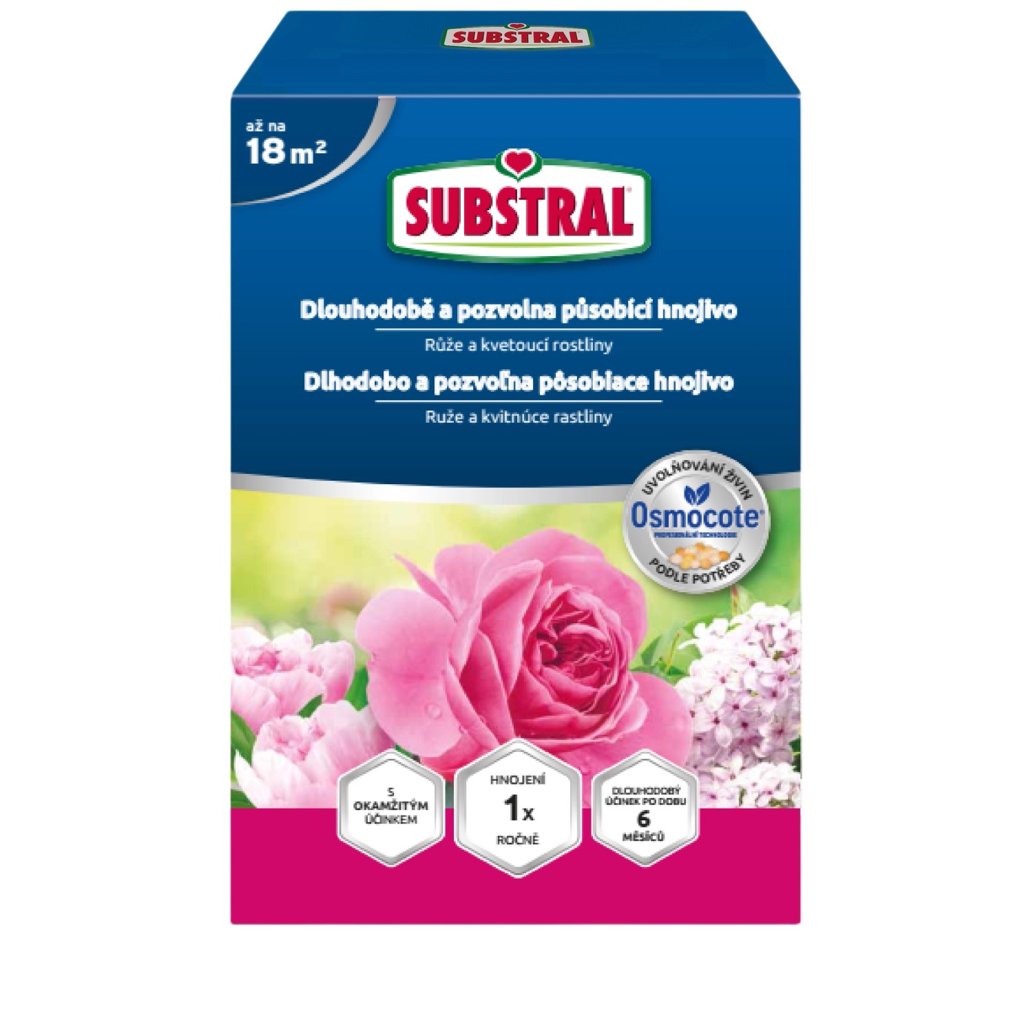 Substral Hnojivo s Osmocotem pro růže a kvetoucí rostliny 750 g