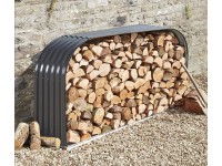 Floraworld Přístřešek na dříví s plochým obloukem antracitový