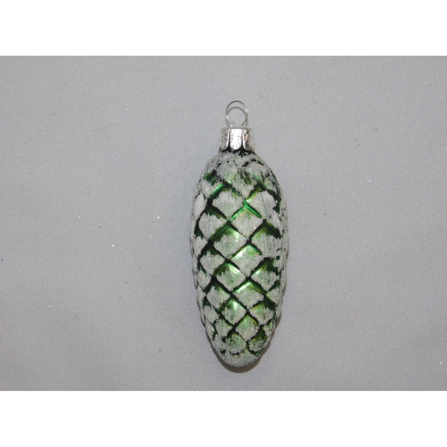 Ornex Vánoční ozdoba šiška skleněná zelená 75 mm