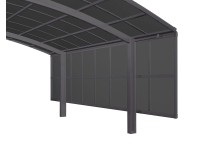 Ximax Boční stěna k přístřešku na auto Portoforte/Linea 2 moduly černá 150 cm