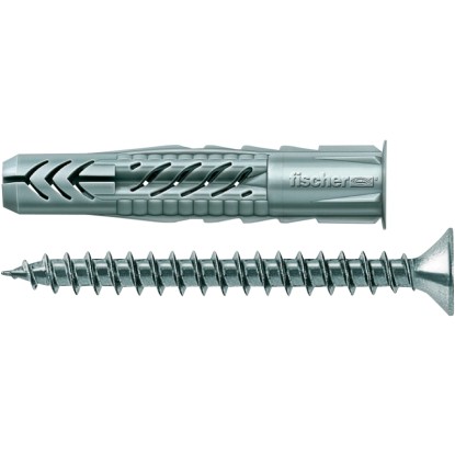 Fischer Univerzální hmoždinka UX 6 x 35 R S K NV s límcem a šrouby, 10 ks