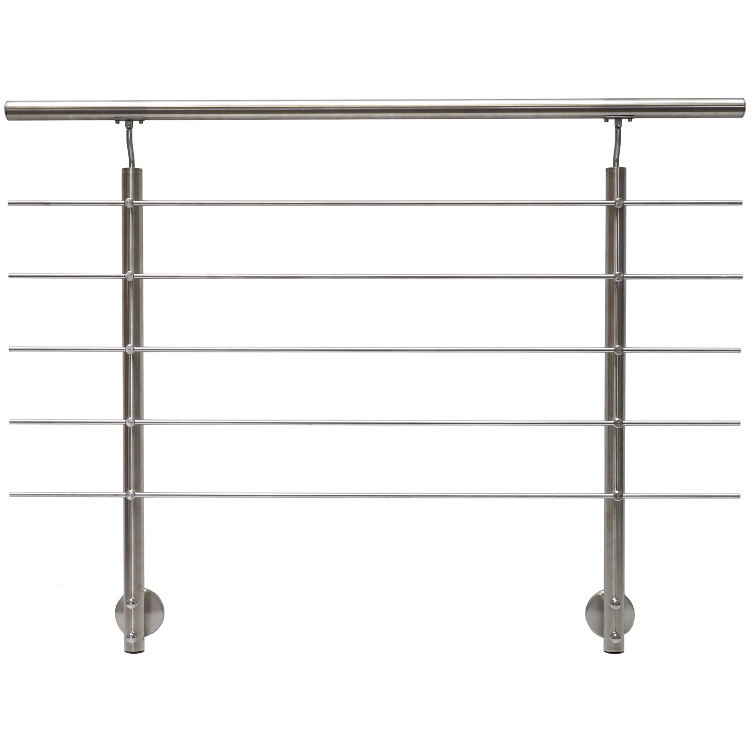 Dieda Sada zábradlí nerez, vodorovné kulaté tyče, boční montáž, 100 x 150 cm