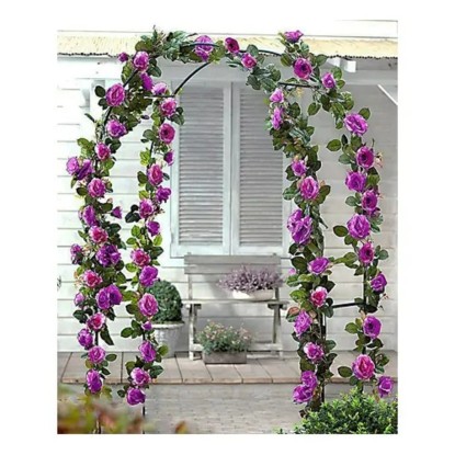 Kovová opěra na popínavé rostliny, zelená, 240 x 140 x 37 cm