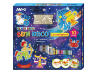 Amos Barvy na sklo sada 10 barev, 10,5 ml + 12 sklíček Zvěrokruh