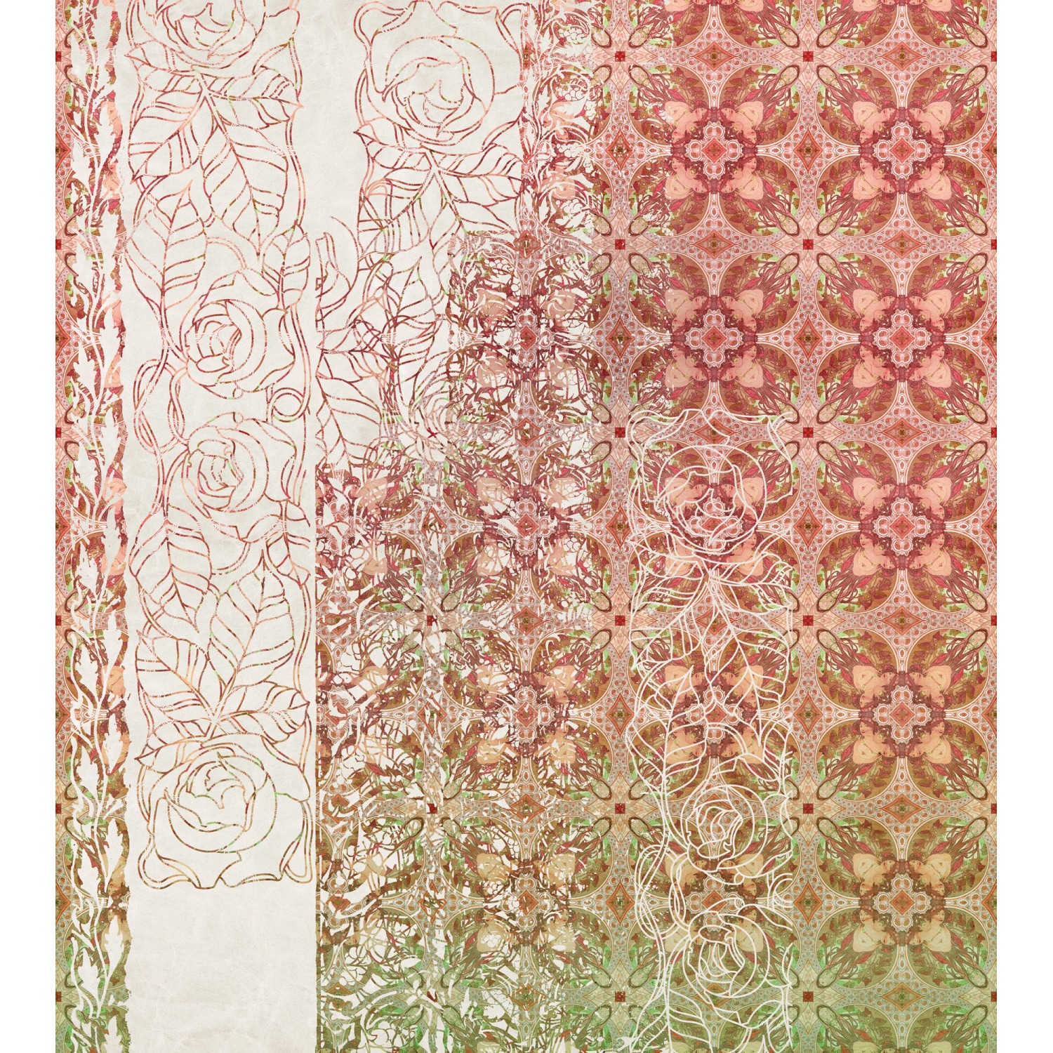 Komar Vliesová fototapeta Art Nouveau Rouge 250 x 280 cm