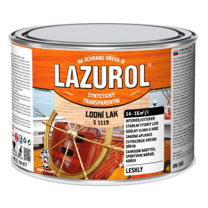 Lazurol Lodní lak S1119 bezbarvý lesklý 375 ml