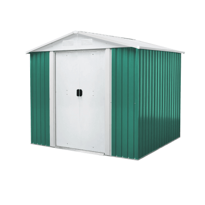 Plechový zahradní domek MAON 366 vč. základny, zelená, 226 x 162 cm