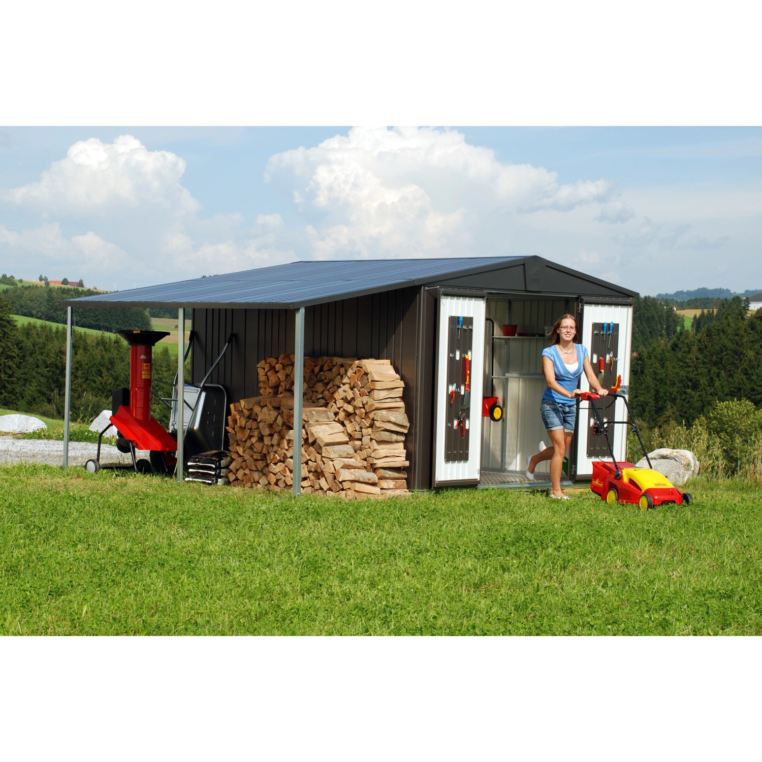 Biohort Boční střecha k zahradnímu domku Europa 2/3/A4, tmavě šedá