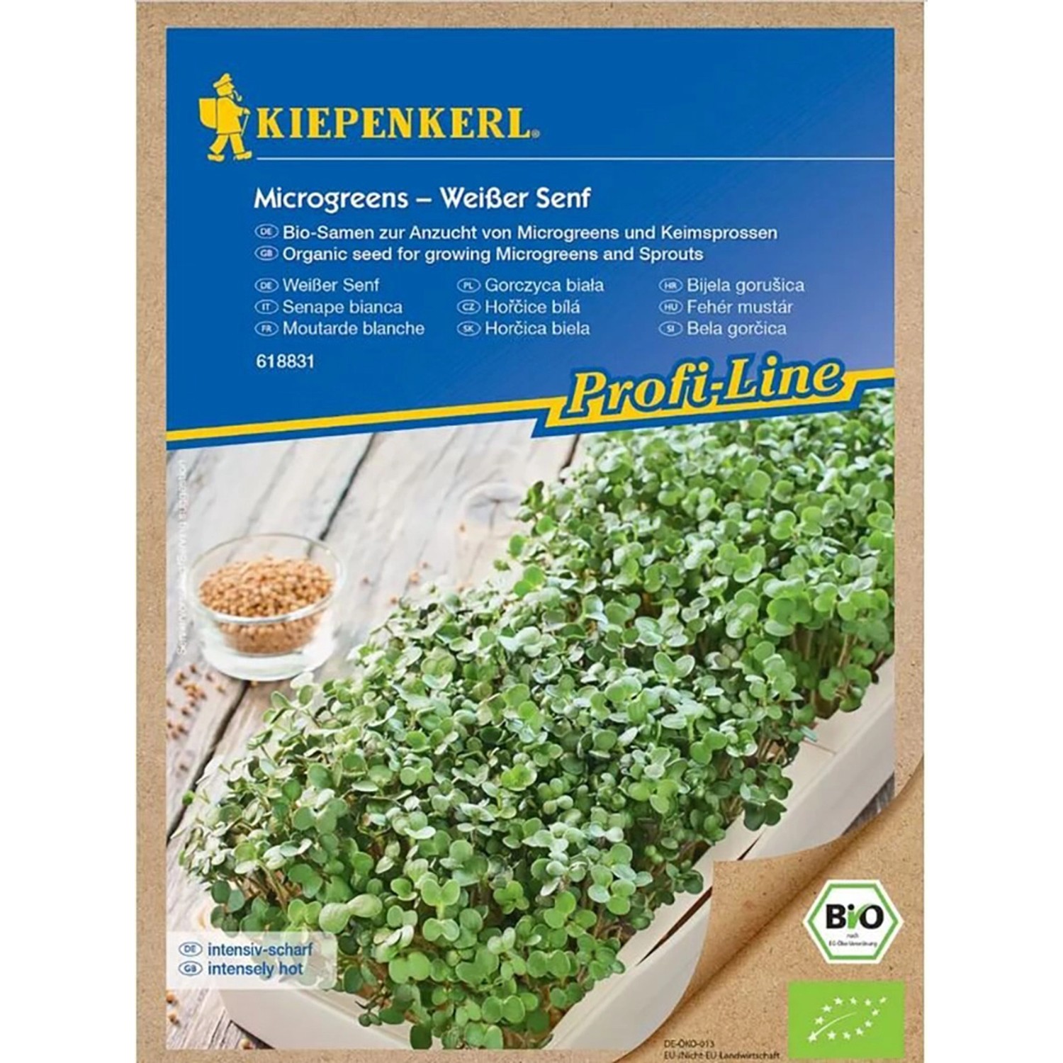 Kiepenkerl Semena Microgreen zahrádka BIO Hořčice bílá
