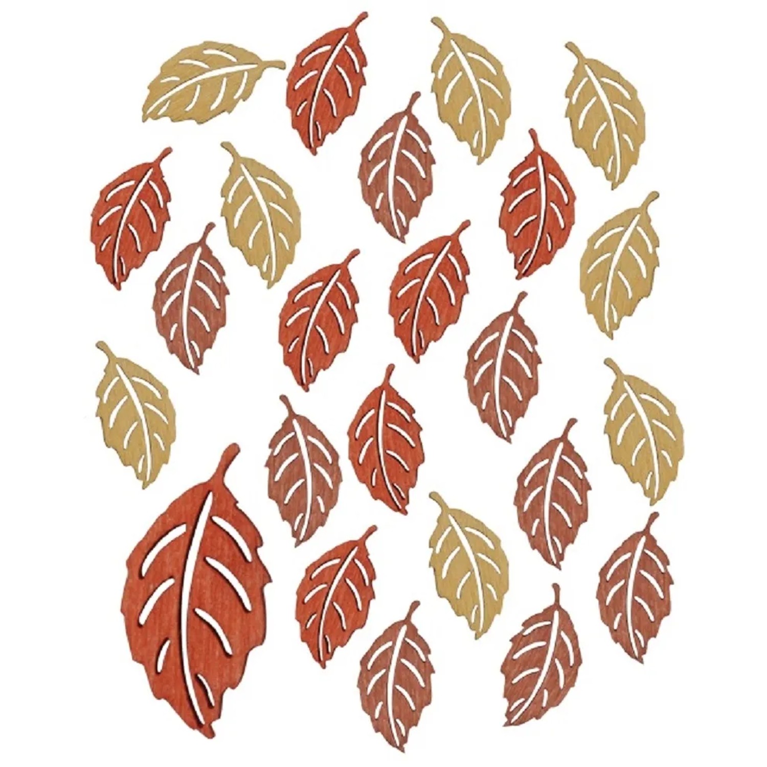 Lístky dřevěné 2 cm, 24 ks v sáčku Anděl Přerov s.r.o.