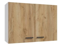 Deftrans Horní kuchyňská skříňka Gold 2D, zlatý dub/bílá, 80 x 58 x 31 cm