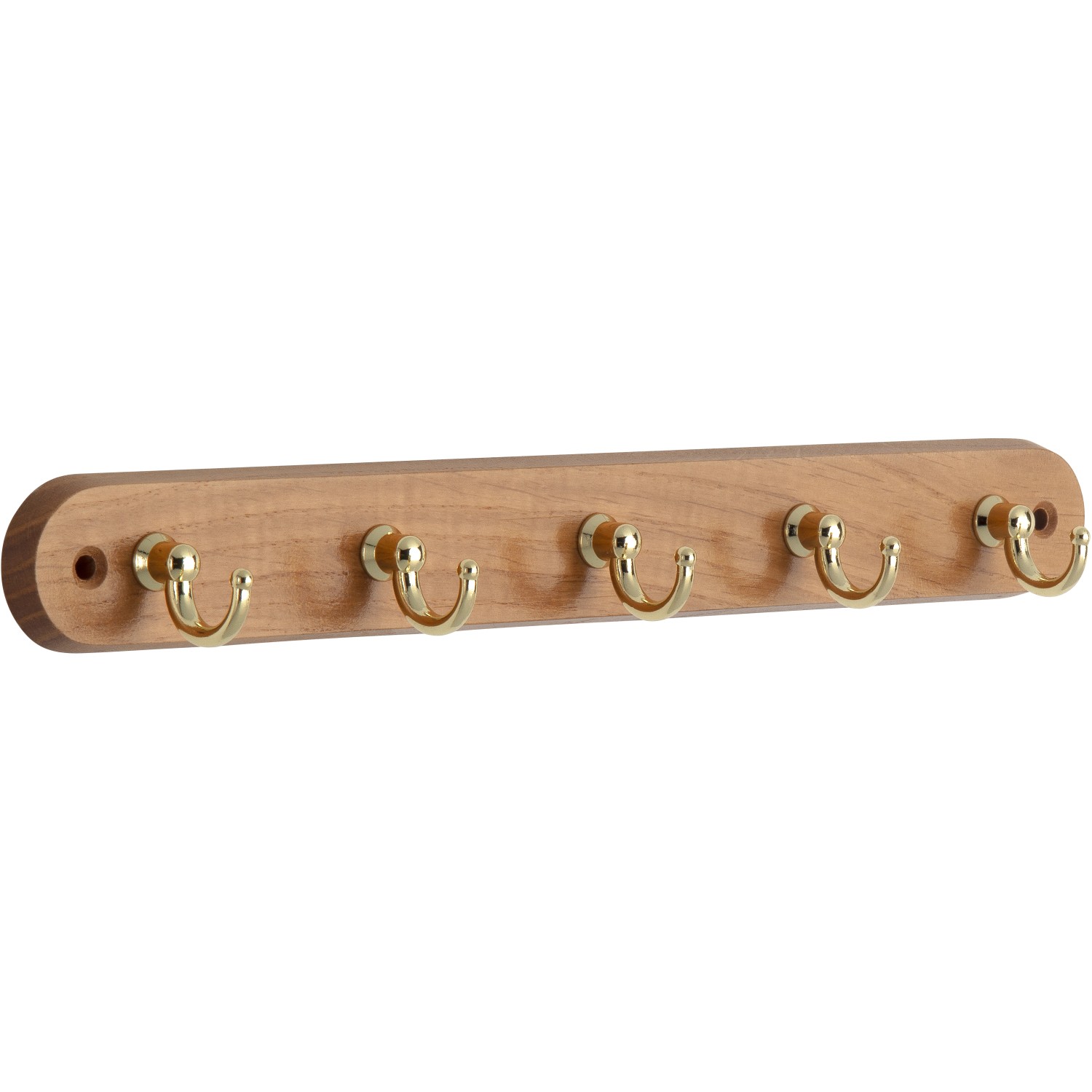 Lišta na klíče kov dub lesklá mosaz vzdálenost otvorů 270 mm FSC®