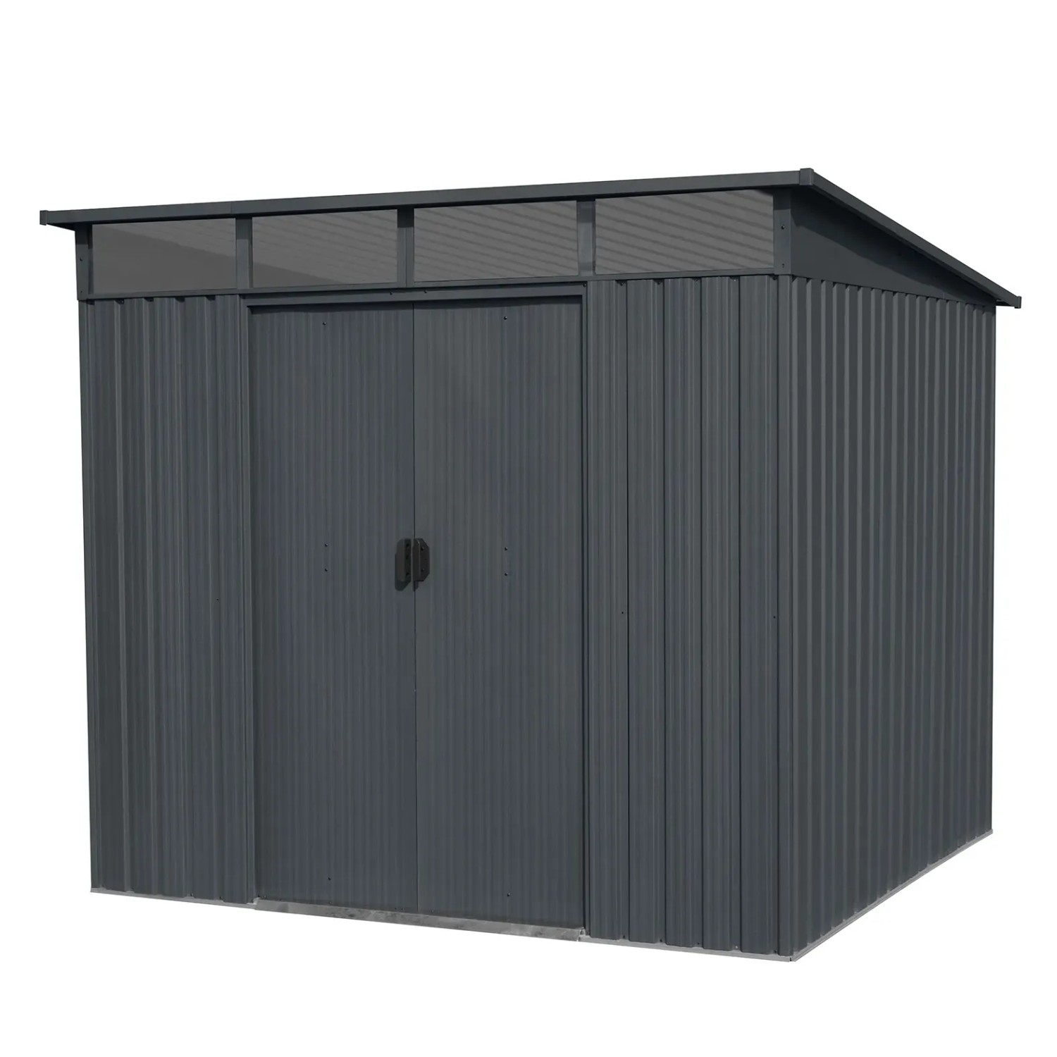 Floraworld Zahradní domek s pultovou střechou Lightline 3 antracit 239x193x202cm