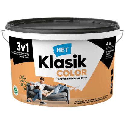 HET Klasik COLOR Tónovaná interiérová barva KC 0737 oranžový, 4 kg