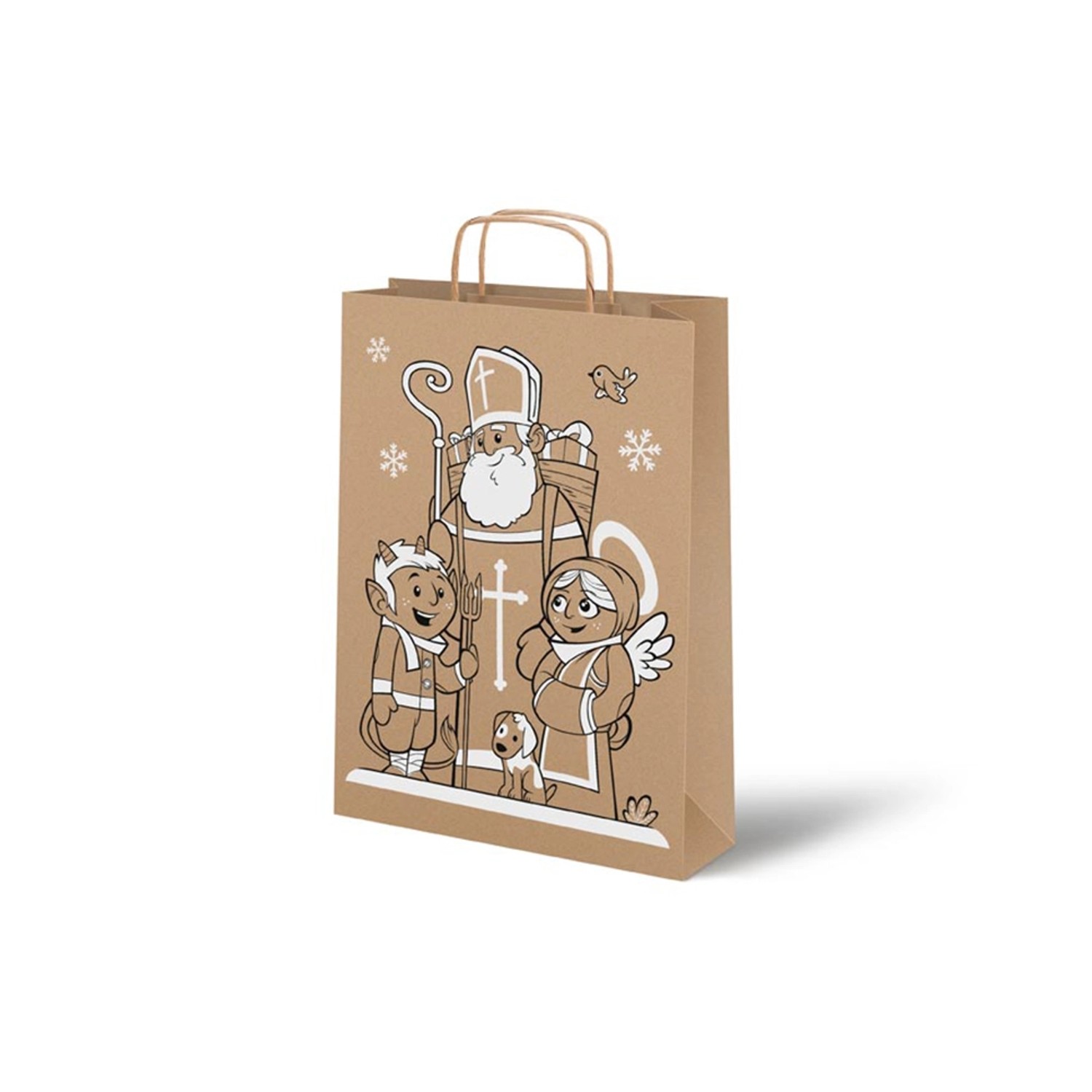 MFP Taška Mikuláš papír hnědý s uchem 220 x 280 x 100 mm