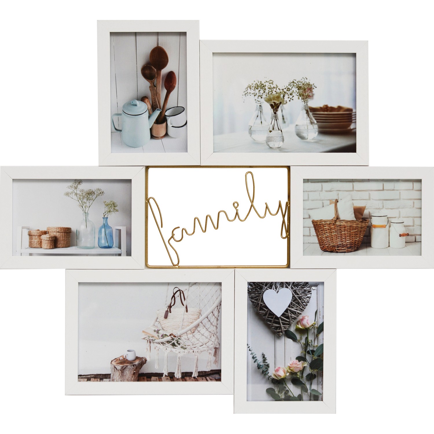 FALC Multirám na 6 fotek, bílý, 46 x 51 cm