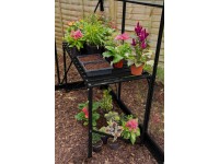 Vitavia Hliníkový stůl s 1 odkládací plochou 121 cm x 54 cm x 76 cm černý