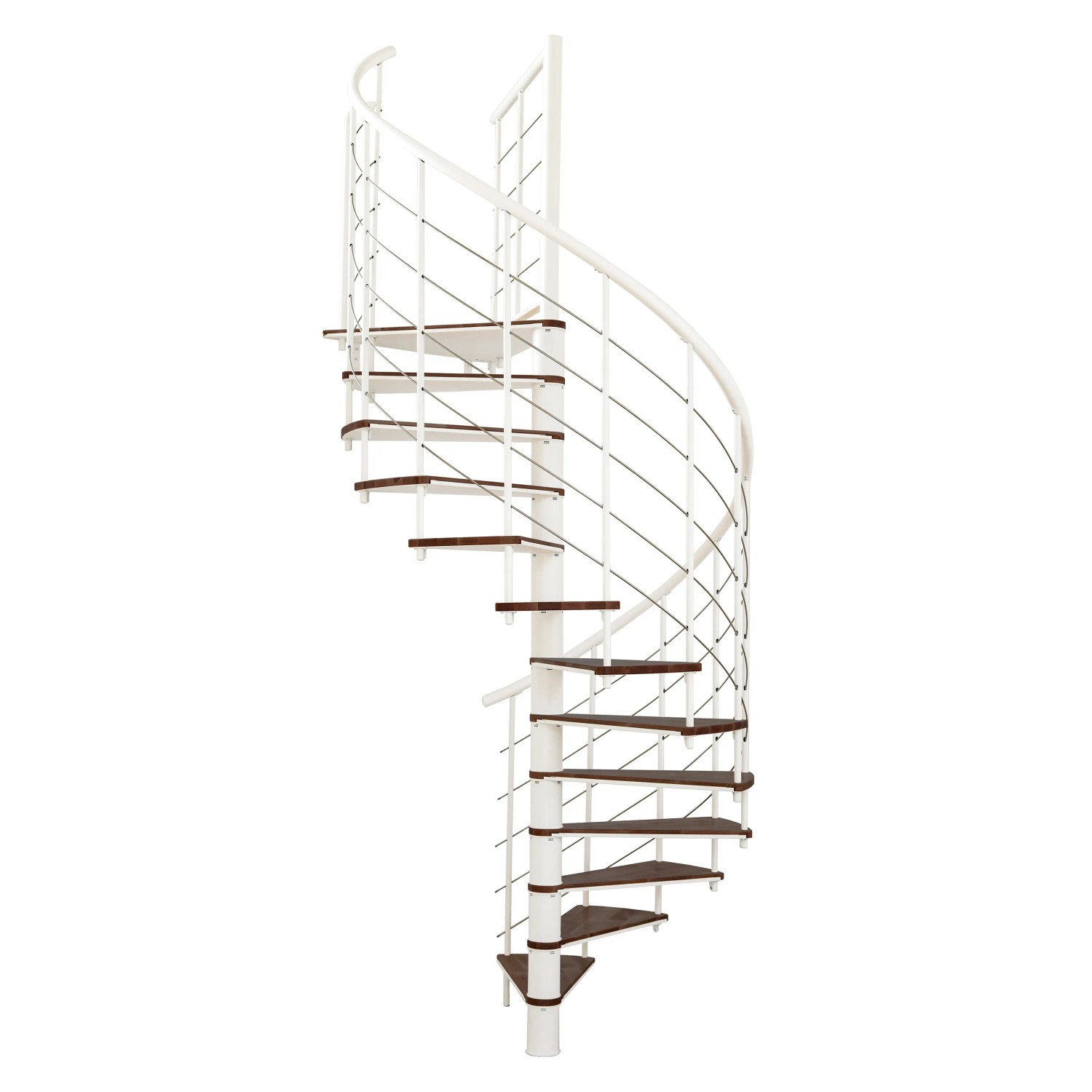 Minka STAIRS Kombinované točité schodiště Fusion ořech/bílá pr. 120 cm