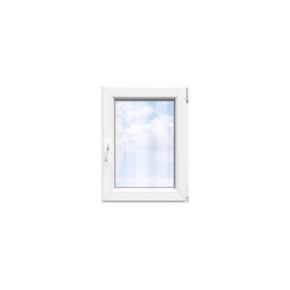TeraGlass Okno plastové 6-komorové, 3-sklo, bílé, 600 x 600 x 70 mm, P