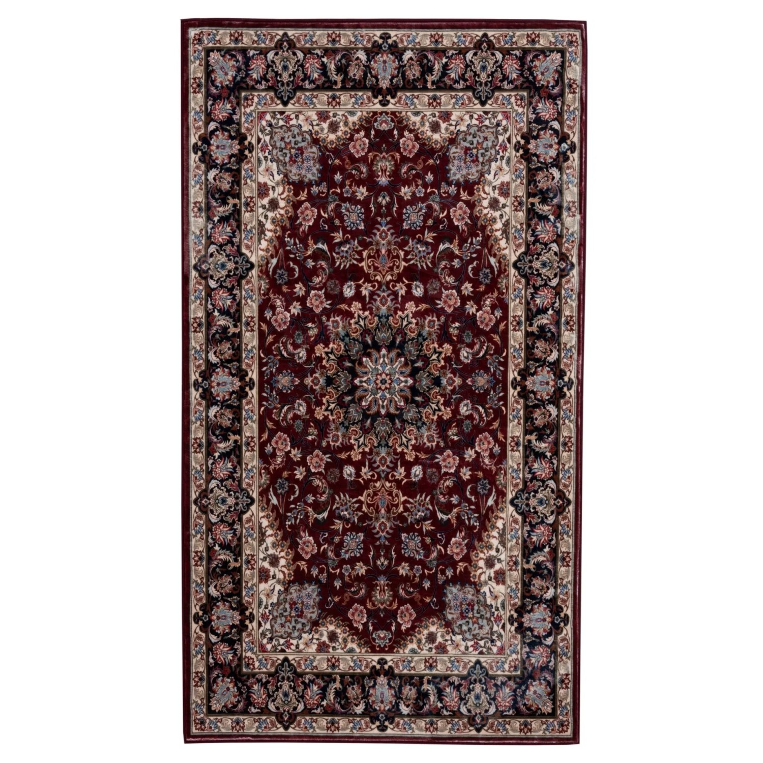 SPLENDID Koberec s potiskem FUSA, falešný norek, bordó, 120 x 160 cm