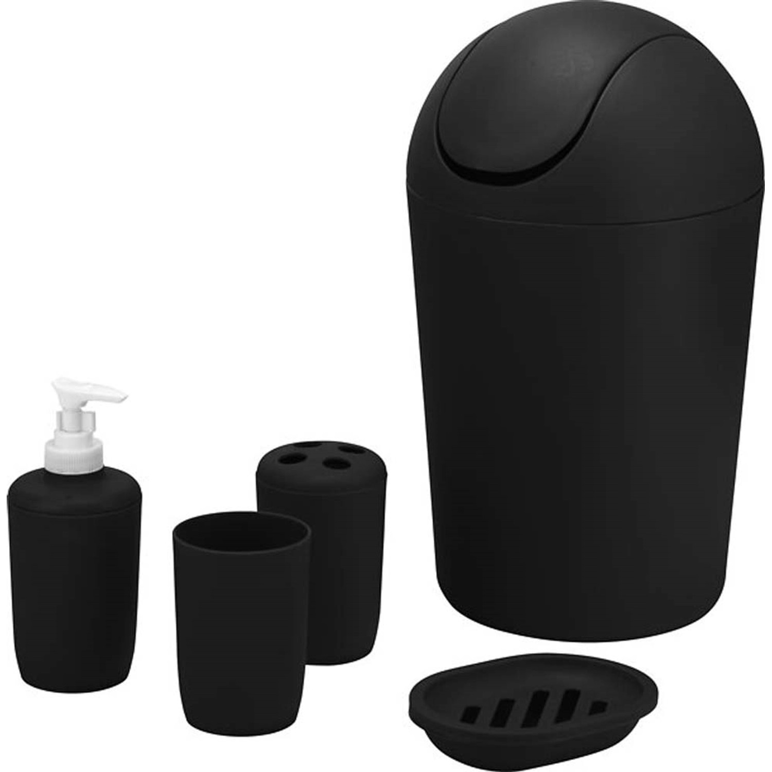 Sada koupelnových doplňků černá