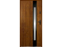 O.K. DOORS Ocelové vchodové dveře ARIADNA P55 zlatý dub 80 L