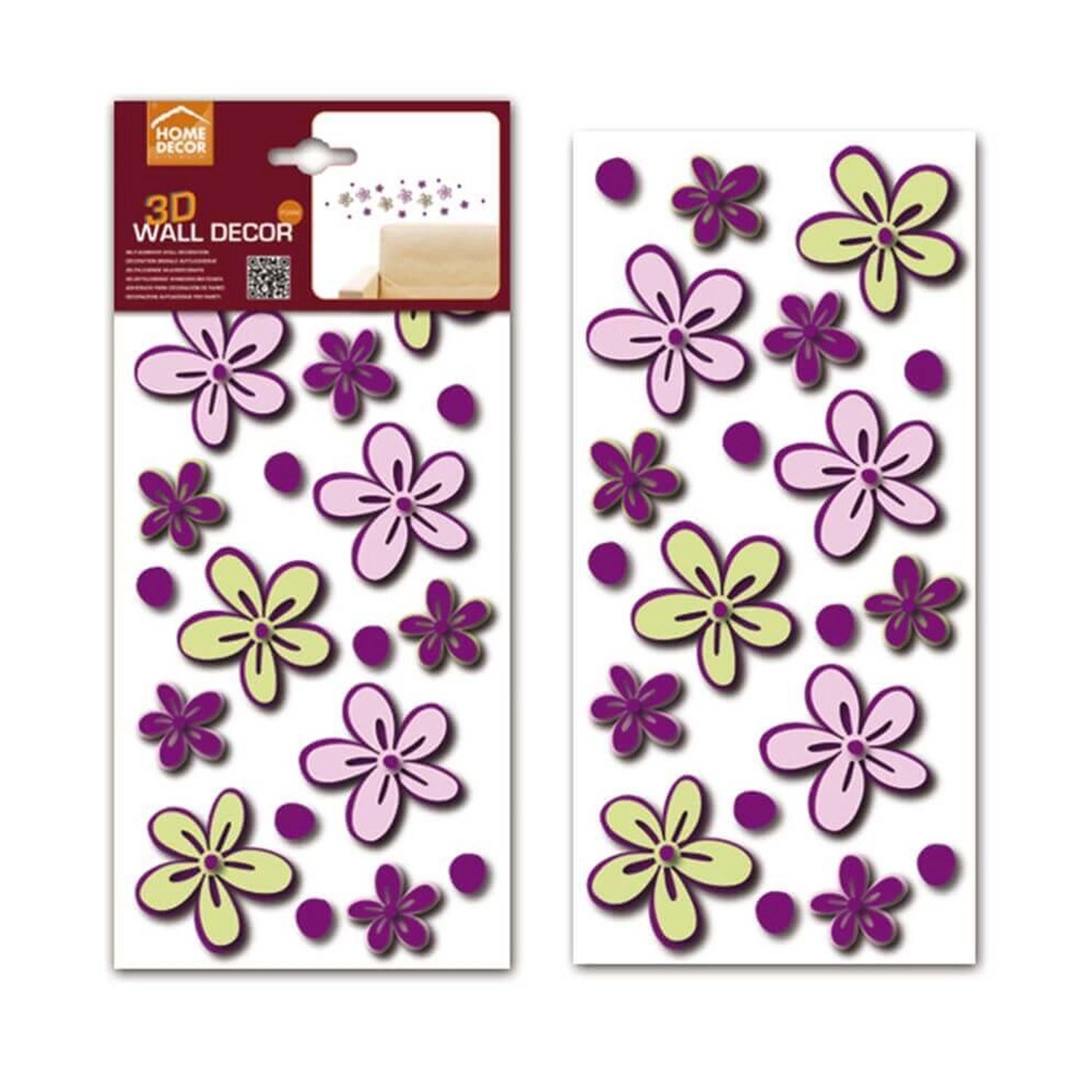 Crearreda Samolepící dekorace Little Flowers 3D