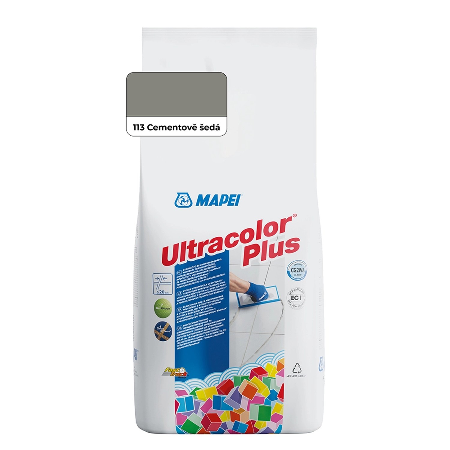 Mapei Spárovací hmota Ultracolor Plus 2 kg, 113 cementová šedá