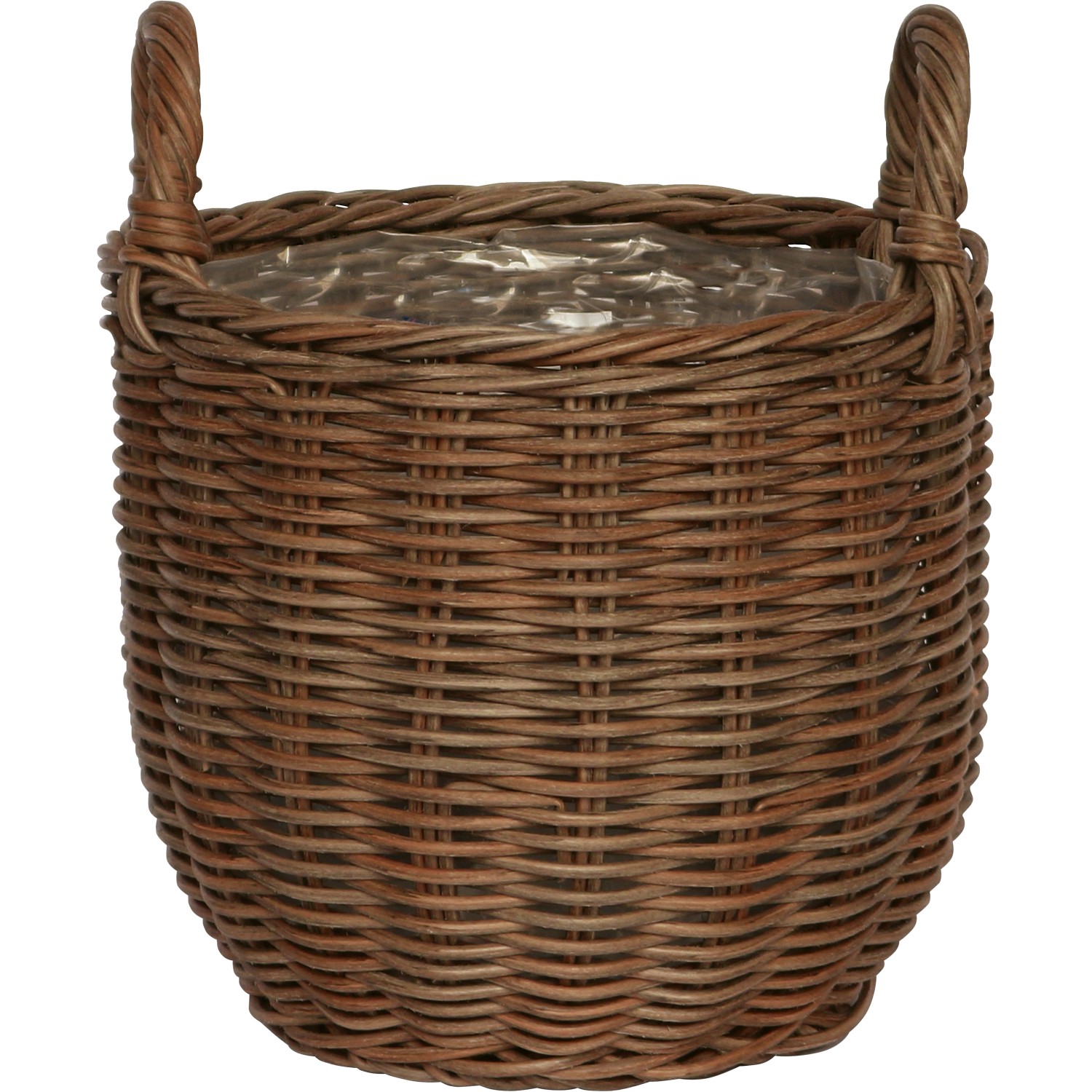 Košík kulatý hnědý 27 cm x 31 cm