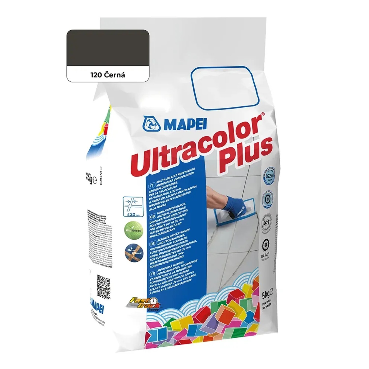 Mapei Spárovací hmota Ultracolor Plus 5 kg, 120 černá