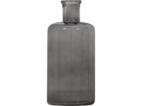 Skleněná váza šedá 22,25 cm x průměr 10,25 cm