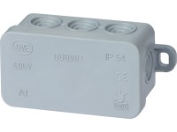 Rozbočovací krabice na omítku 75 mm x 45 mm, šedá, IP54