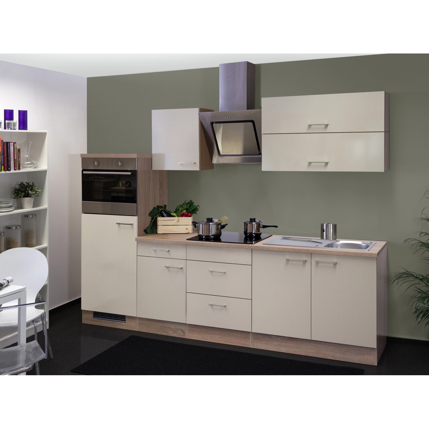 Flex-Well Kuchyně Orlando 270 cm/typ 10 - lednice/trouba/varná deska/diegstoř