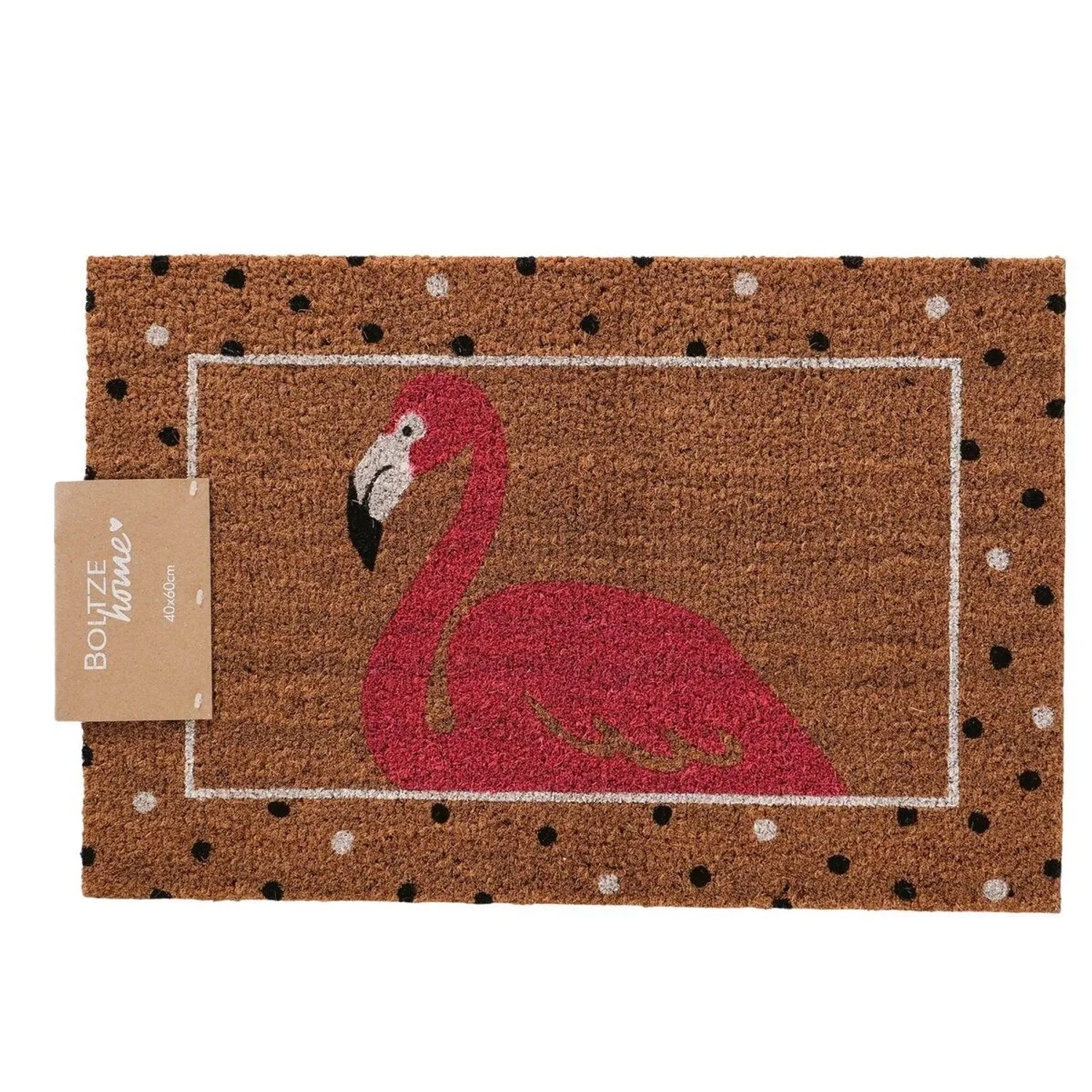 Boltze Kokosová rohožka s plameňákem Flamingo, 60 x 40 cm