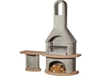 Buschbeck Zahradní grilovací krb Carmen se stolkem, šedá/ter., 180 x 65 x 203 cm Buschbeck Zahradní grilovací krb Carmen se stolkem, šedá/ter., 180 x 65 x 203 cm