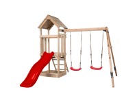 Swing King Hrací věž Noa, červená, 234 x 265 x 280 cm Swing King Hrací věž Noa, červená, 234 x 265 x 280 cm