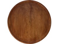 Koopman Dřevěný talíř z ořechového dřeva tmavý 40 x 1,4 cm