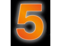 Conacord Reflexní domovní číslo 5, oranžové, 8 cm Conacord Reflexní domovní číslo 5, oranžové, 8 cm