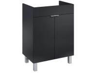 Roca Umyvadlová skříňka Cheese 2.0 2D, černá matná s nožičkami, 80,9x60x38,4 cm