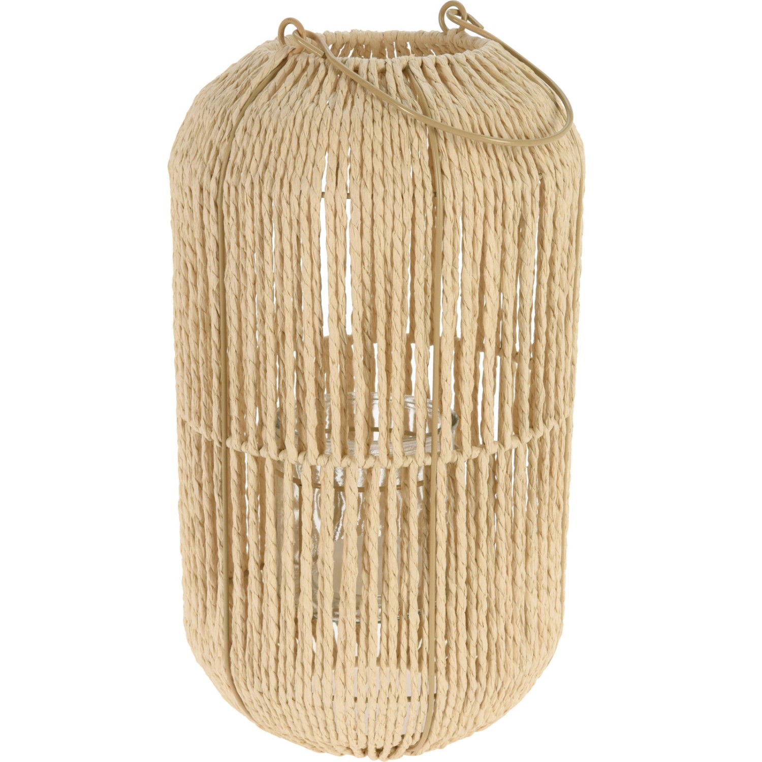 Koopman Lucerna kov/provázek přírodní pr. 21 x 26 cm