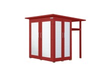 Weka Zahradní skříň Garten Q Multi, švédská červená, 217 x 224 x 224 cm