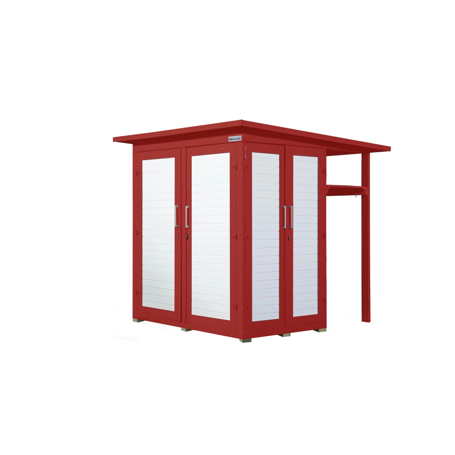 Weka Zahradní skříň Garten Q Multi, švédská červená, 217 x 224 x 224 cm