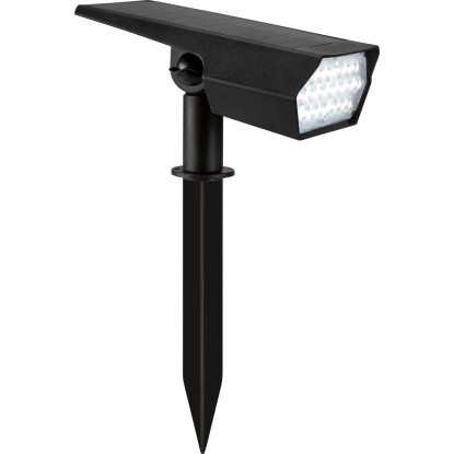 Solární LED svítidlo se zápichem, IP44, černá, 16,1 x 11 x 27,7 cm