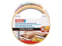 tesa Oboustranná podlahová lepicí páska extra přilnavá, bílá, 5 m x 50 mm