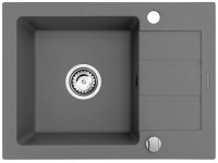 PYRAMIS Granitový dřez NEXT 1B 1D Industrial Grey 62 x 44 cm PYRAMIS Granitový dřez NEXT 1B 1D Industrial Grey 62 x 44 cm