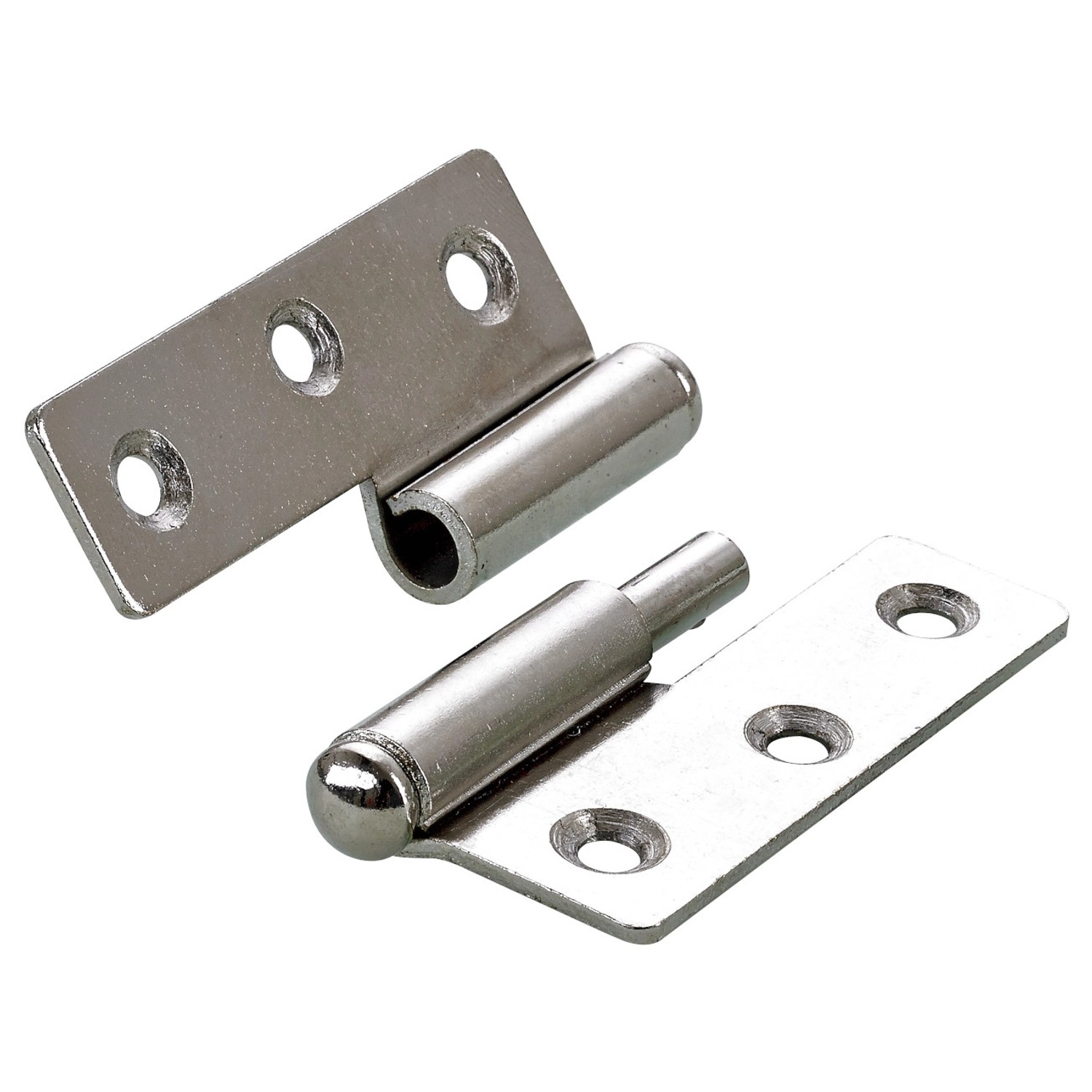 Hettich Nábytkový závěs tupý, pravý, poniklovaný, 2 ks, 50 x 40 x 1,5 mm