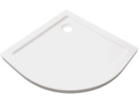 SANOTECHNIK Kulatá sprchová vanička s kamenným efektem bílá 80 x 80 x 4 cm