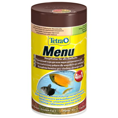 Tetra Vločkové krmivo 4-druhy pro okrasné ryby Menu 100 ml